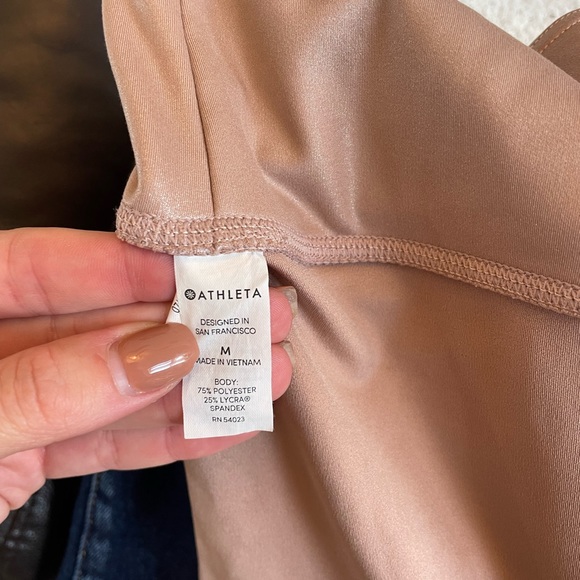 Athleta 3/4 Pink Sparkle Leggings - Picture 5 of 5